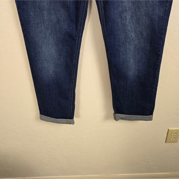 Old Navy Mid Rise Wow Boyfriend Denim Blue Jeans Cuffed Causal Plus Size 14 - Picture 10 of 12